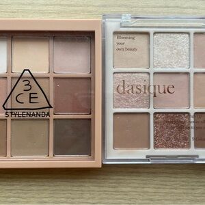 3CE and Dasique Eyeshadow Palette Set - Brown and Cream